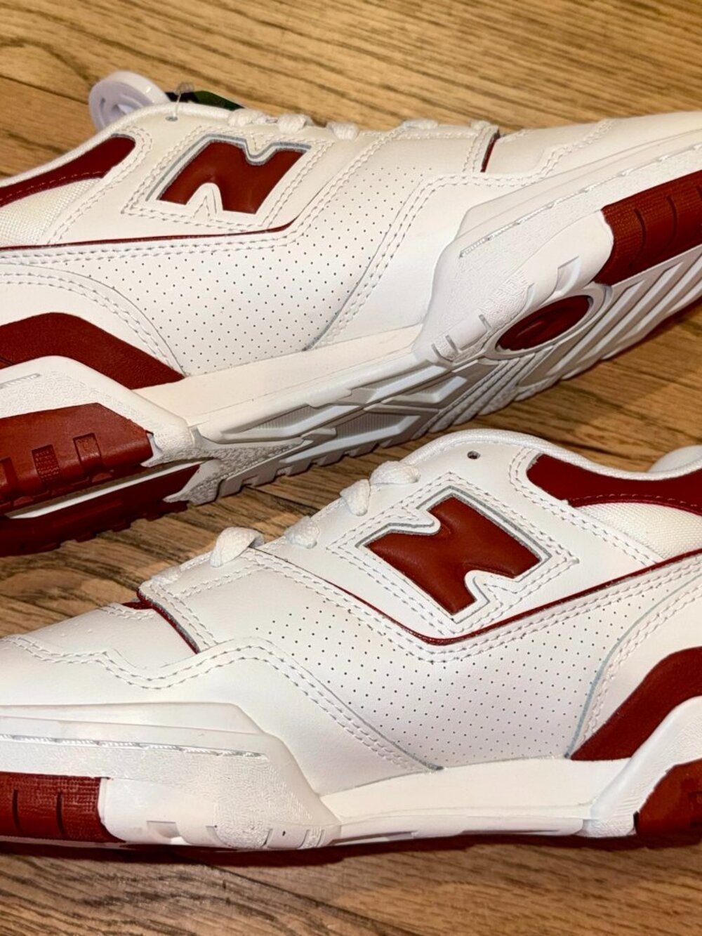 NWOB New Balance 550 white brick red size 9W / 7.5M